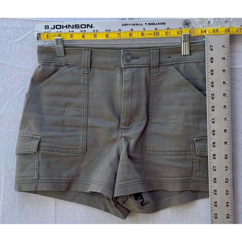 Hollister Ultra High-Rise Short 3" Olive Green Cargo Utility Shorts Size 1/25 - Picture 3 of 4